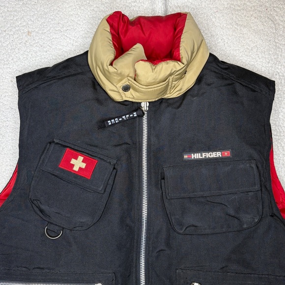 Vintage Tommy Hilfiger Expedition Down Utility Vest: Size Large - Picture 3 of 11
